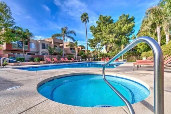 A heated pool