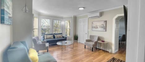 Condo (Ames for Fun) | Living area | 55-inch Smart TV with cable channels, TV, streaming services