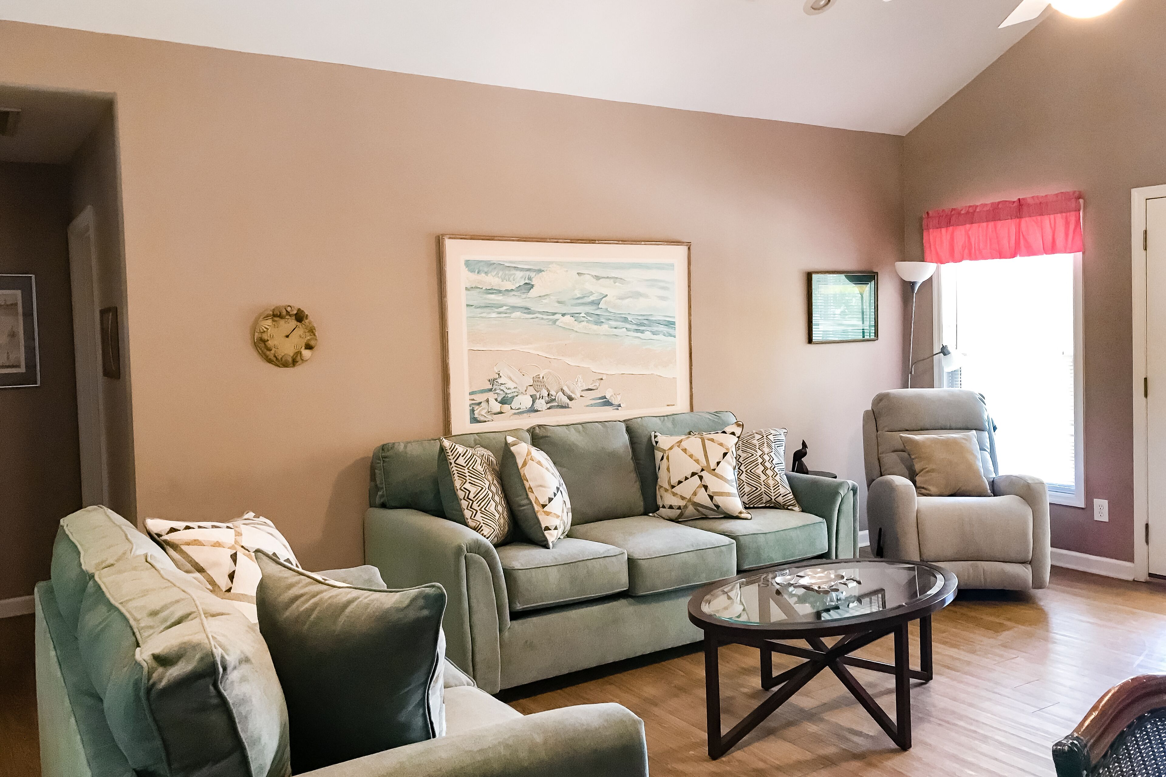 Walk to the Beach & Bike Path! Shaded Home w/ Large Deck, WiFi, AC & Laundry!