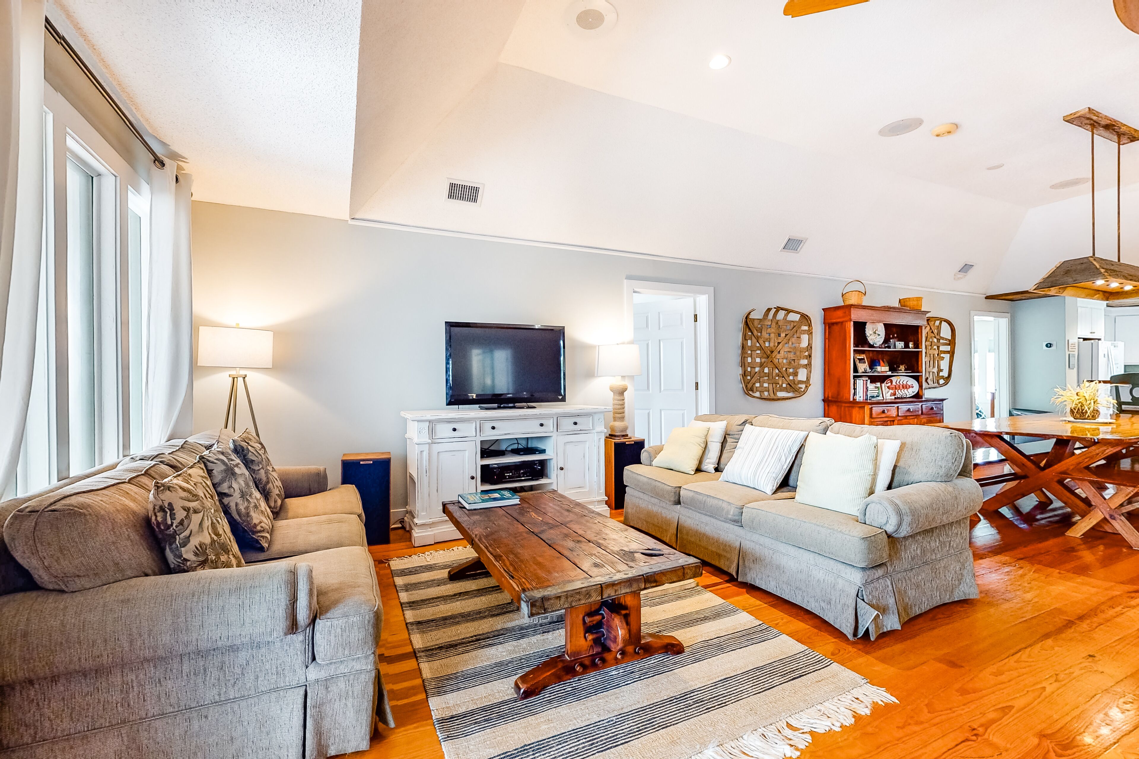 Beach Across the Street! Spacious Home w/ Great Porches, WiFi, Washer/Dryer!