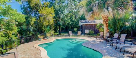A heated pool