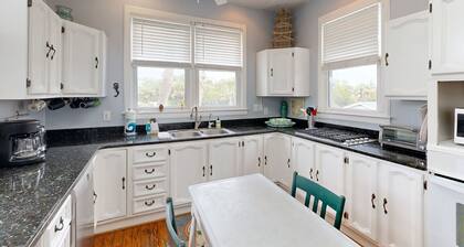 Upgraded, Ocean View Home w/ Deck, Screened Porch & WiFi - Steps to the Beach