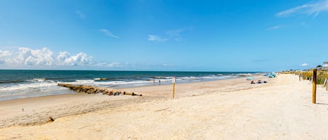 在海滩