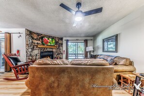 TV, fireplace, DVD player