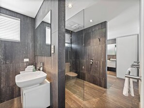 Hair dryer, towels, toilet paper