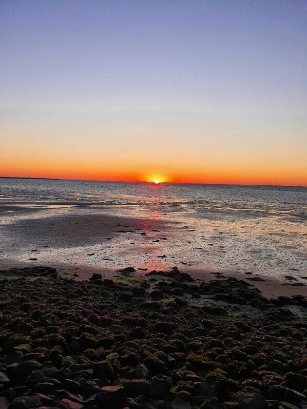 Plage à proximité, chaises longues
