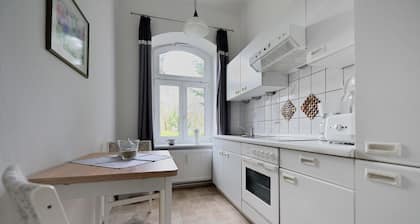 Ferienwohnung Jakob, mit Garten, Terrasse und Strandkorb