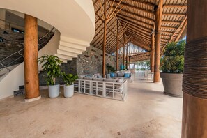 Terrace/patio - Modern apartment with lake view in El Portillo QB (Las Terrenas)