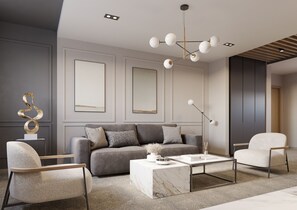 Suíte estúdio exclusiva | Área de estar | TV LCD 32 cm com canais a cabo, TV