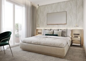 Suíte estúdio exclusiva | Roupas de cama premium