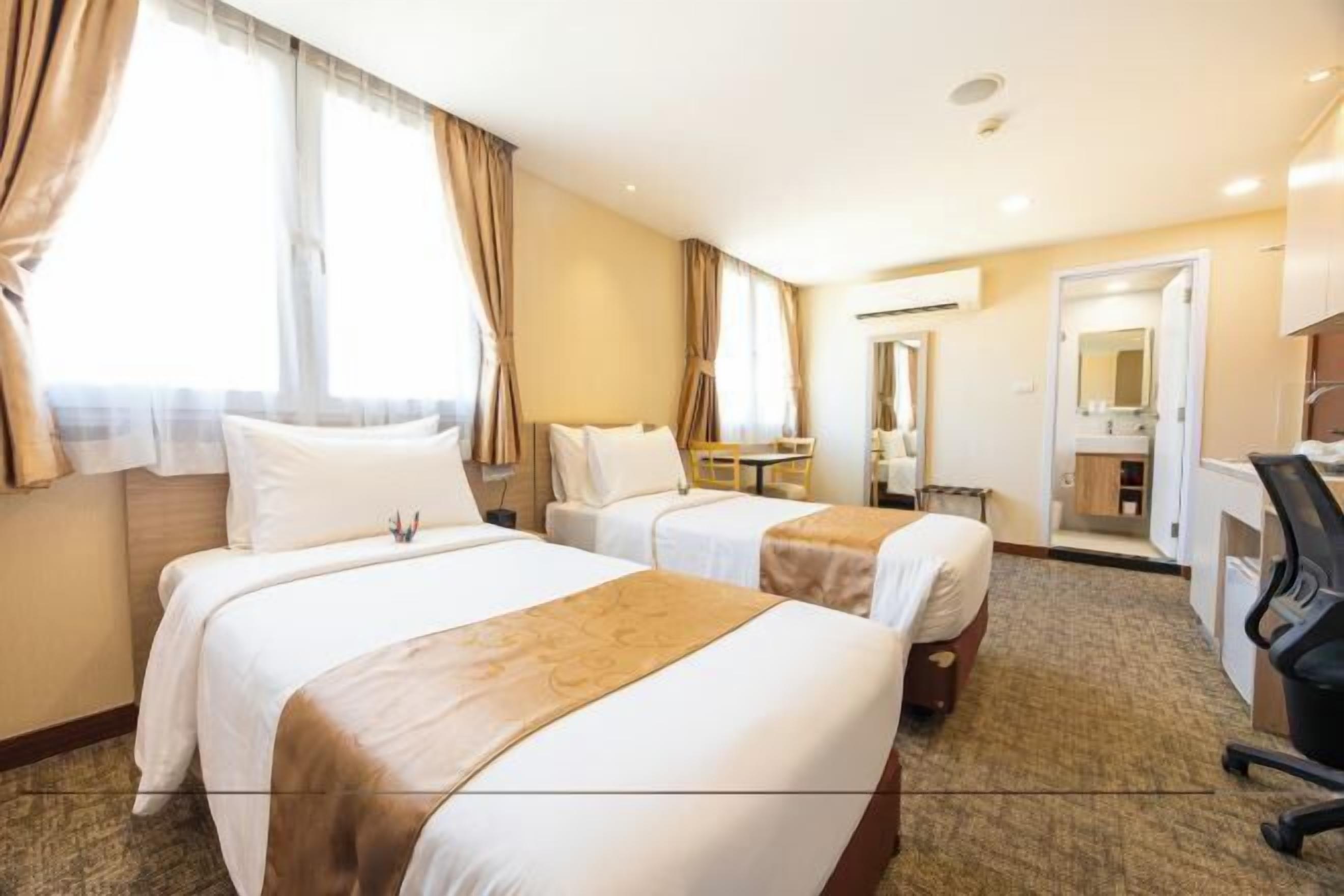 In-room safe, desk, laptop workspace, blackout curtains
