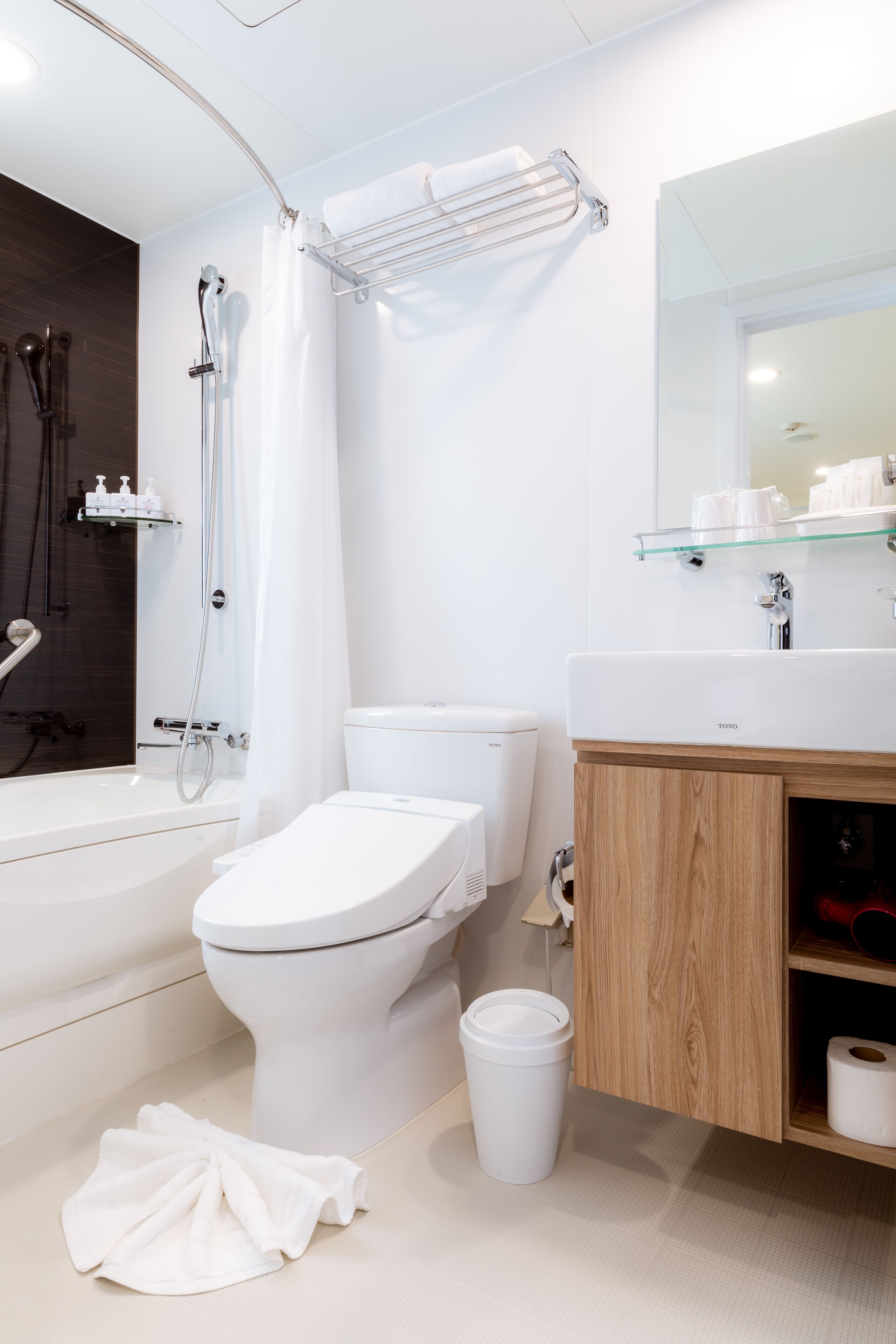 Free toiletries, hair dryer, bathrobes, slippers