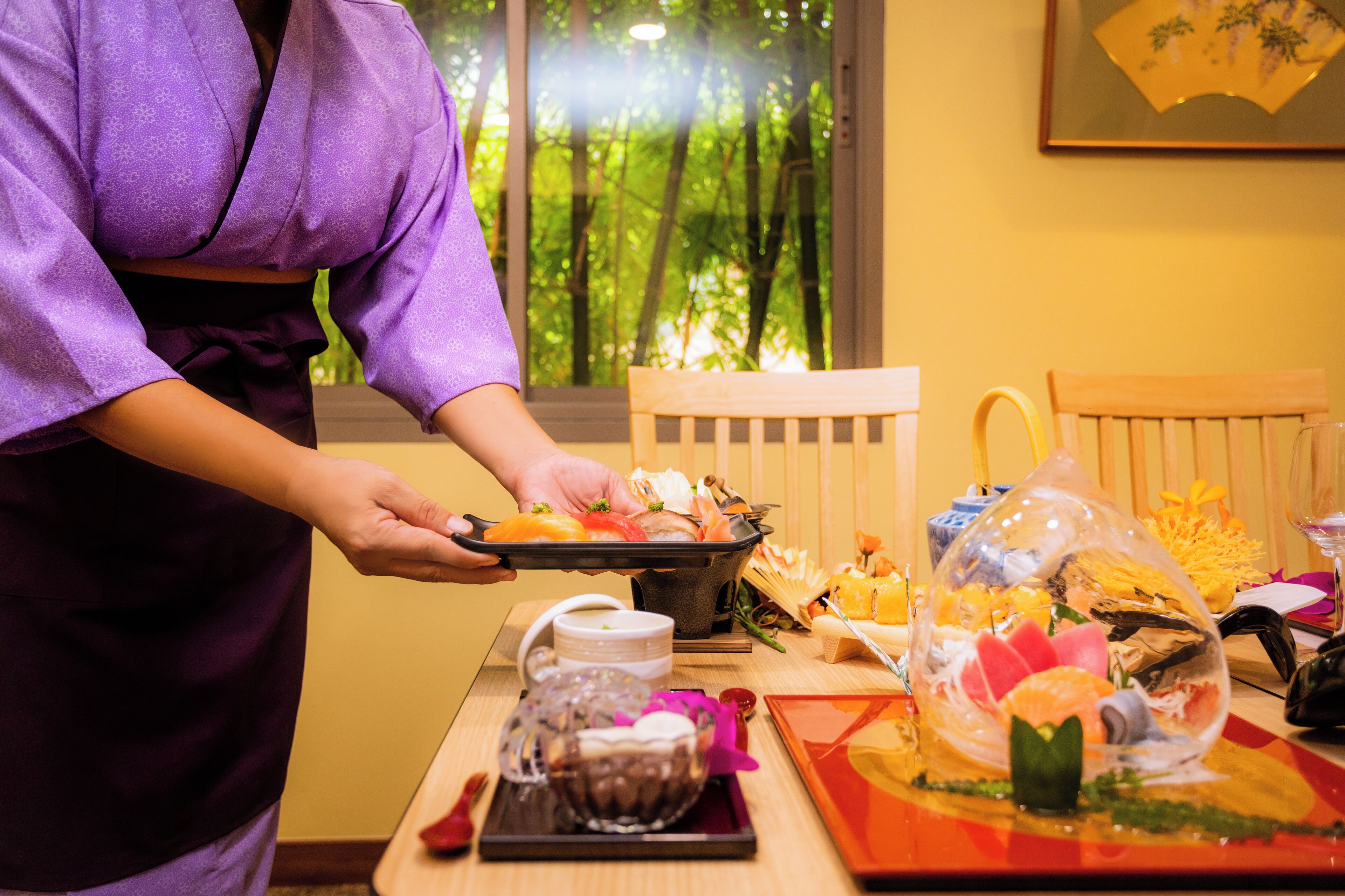 Breakfast and dinner served, Japanese cuisine