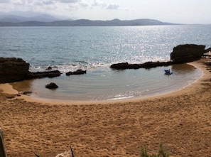 En la playa