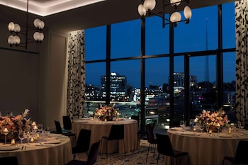 Hotel entrance and lobby at Hyatt Centric Downtown Nashville