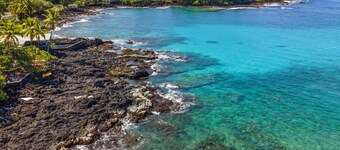 Kona's Shangri La: Private Oceanfront Home w/ Pool, Spa & Elevator