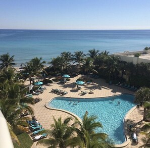 Outdoor pool, a heated pool