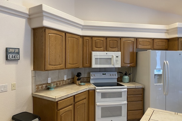 Fully stocked kitchen