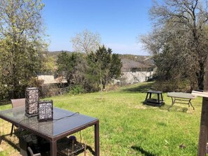 屋外ダイニングエリア