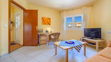 TV, fireplace, DVD player, stereo