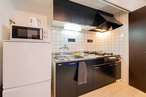 Twin Room, Non Smoking | Private kitchenette | Fridge, microwave, electric kettle, cookware/dishes/utensils - Blue (Sapporo)