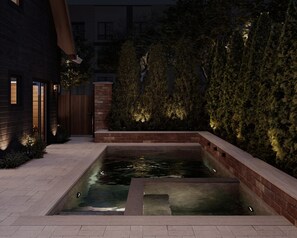 Outdoor pool, a heated pool