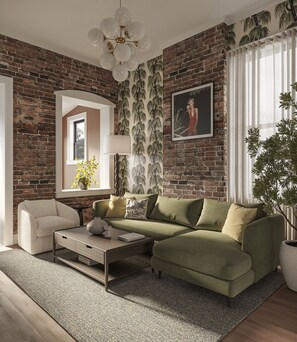 Smart-TV, Kamin, Netflix, Hulu