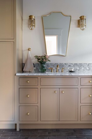 42 - Vanity with Brass Fixtures