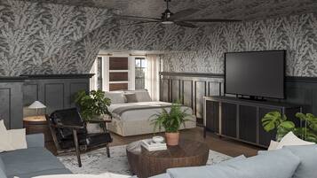 6 habitaciones, camas con efecto memoria y escritorio