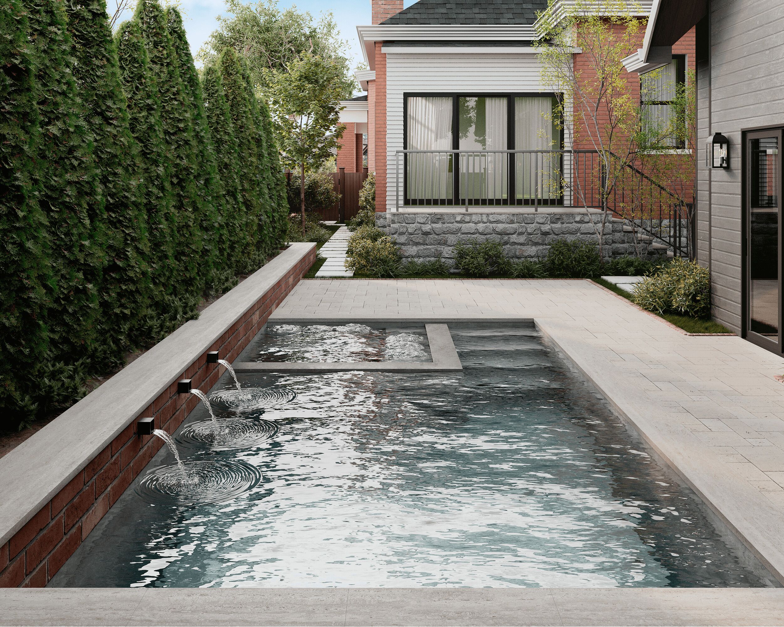 Utendørsbasseng og et oppvarmet basseng