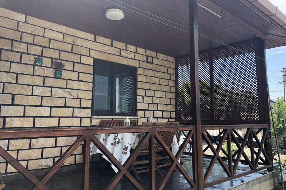 Stone village house with garden in the mount Ida