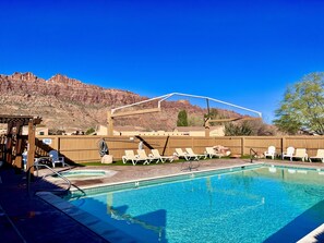A heated pool