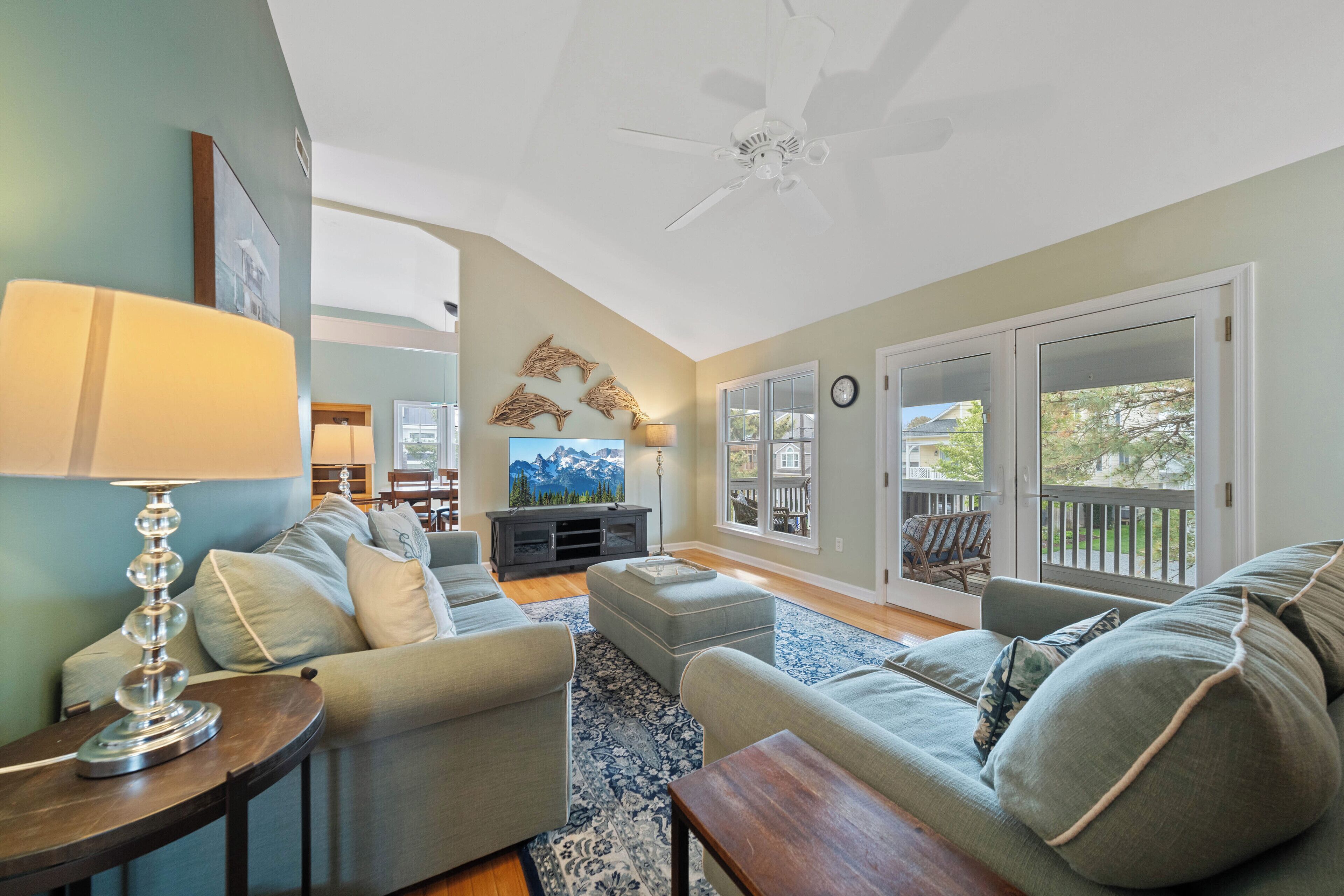 Smart TV, books, stereo