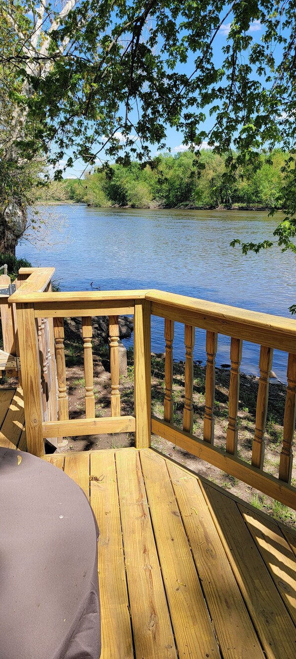 Property grounds - Relax on the Rock River in fall, book our cozy 1-bedroom cabin! (East Moline)
