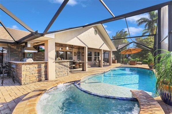 Outdoor pool, a heated pool