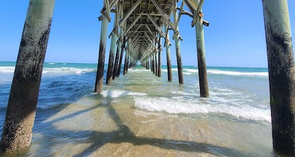 PRIVATE beach access 5BR 4BA w 2 KING Suites +Arcade+Dog friendly in Surf City