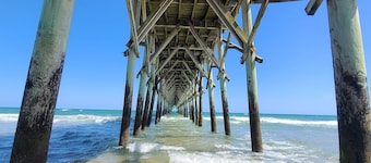 PRIVATE beach access 5BR 4BA w 2 KING Suites +Arcade+Dog friendly in Surf City
