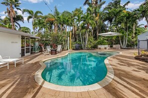Outdoor pool, a heated pool