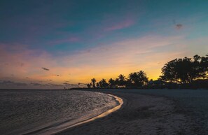 Chaises longues, serviettes de plage