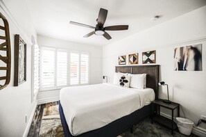 6 bedrooms, memory foam beds, desk, iron/ironing board