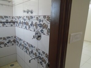 Shower, soap, toilet paper