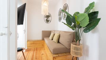Apartamento superior | 2 quartos, cofres nos quartos, ferros/tábuas de passar roupa