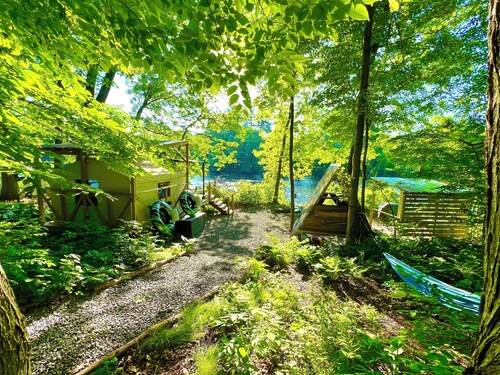 Hudson Valley’s Private Waterfront Camping Getaway