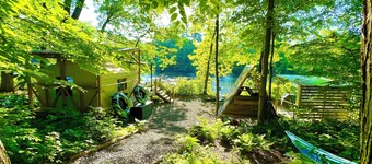 Hudson Valley’s Private Waterfront Camping Getaway