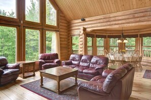 TV, fireplace, DVD player, stereo - Le Cerf #40 - Nature & Spa Retreat (Mille-Isles)