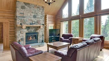 TV, fireplace, DVD player, stereo