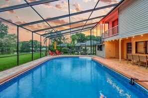A heated pool
