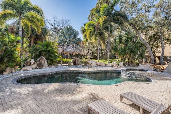Outdoor pool, a heated pool