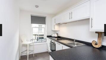 Fridge, oven, stovetop, dishwasher