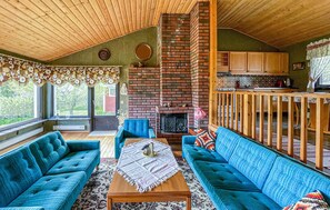 TV, fireplace, DVD player